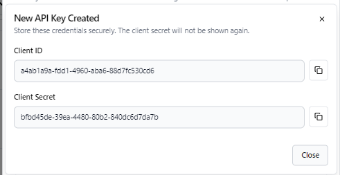 New Keys Created