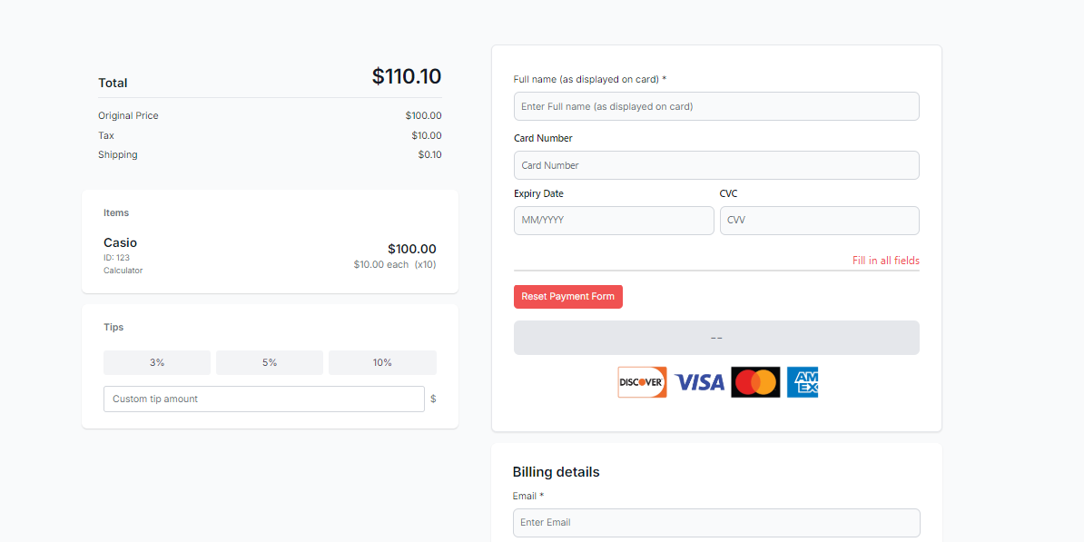 Paylink Page